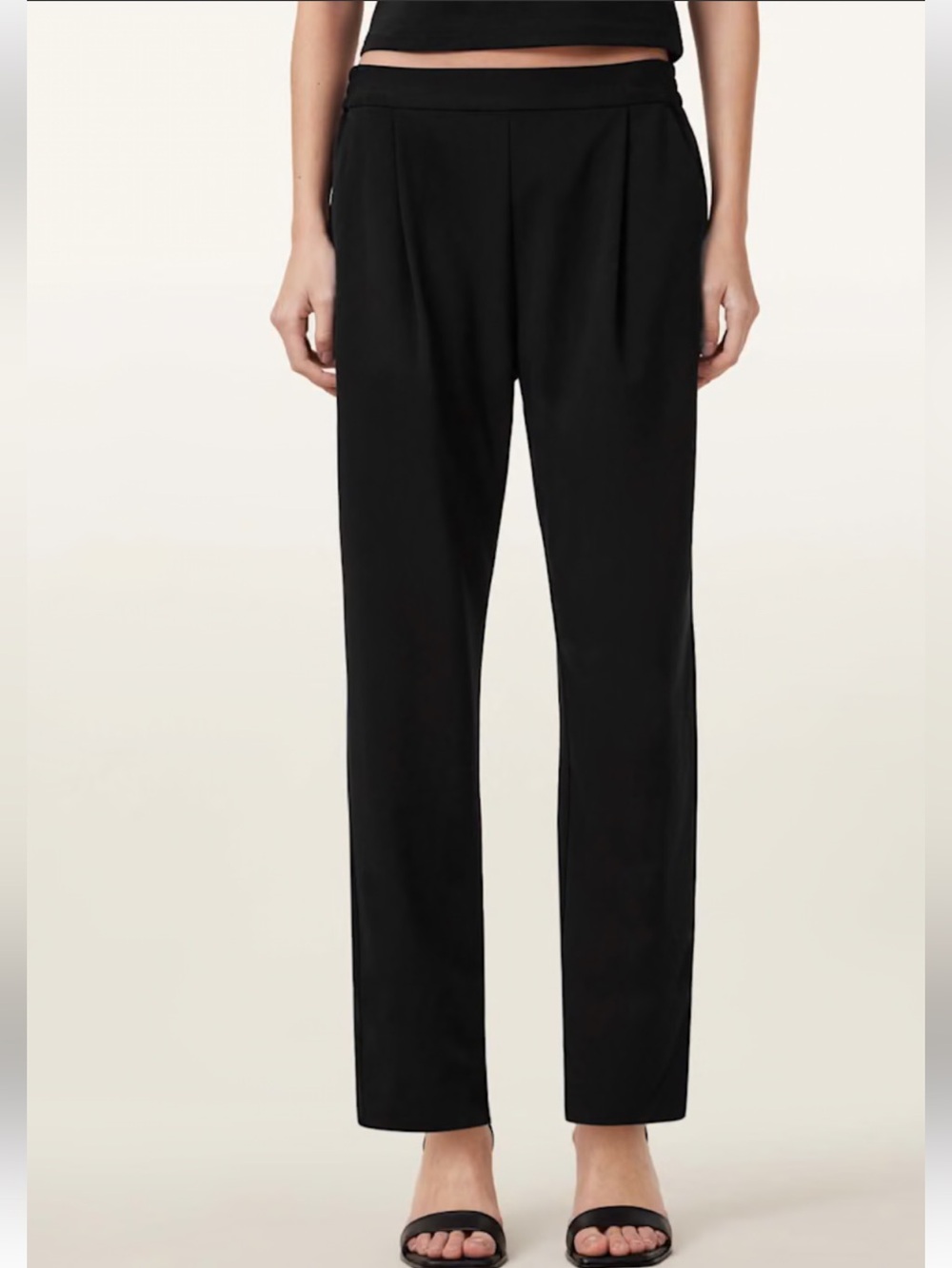 J Crew Italian Stretch Wool By Tollegno 1900  Black Pants